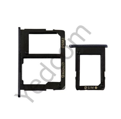 Samsung J8 Sim Kart Aparatı Sim Tepsisi Sim Kızağı Siyah