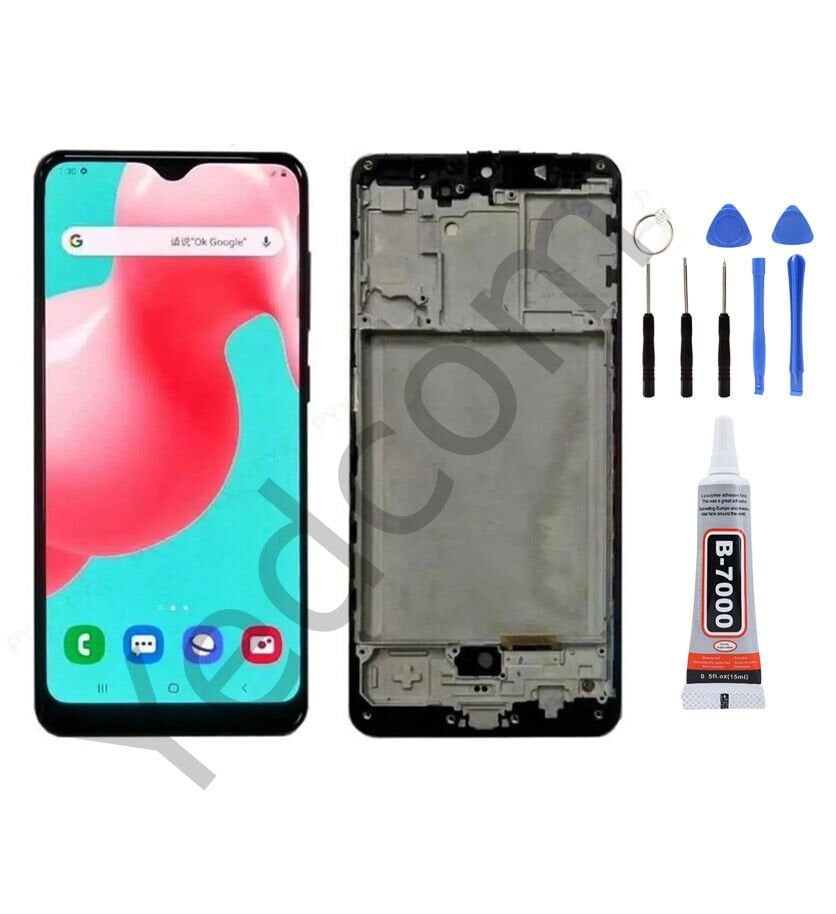 Samsung A31 A315F Çıtalı Siyah Ekran Lcd Dokunmatik Tamir Seti Beraber