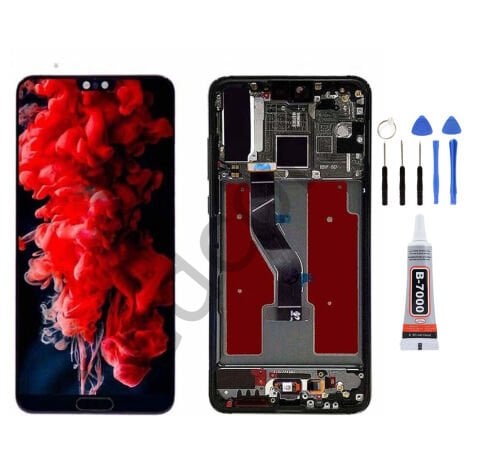 Huawei P20 Pro Çıtalı Ekran Lcd Dokunmatik Tamir Seti Beraber