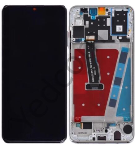 Huawei P30 Lite 24MP Çıtalı Gümüş Lcd Ekran ve Dokunmatik Komple Ekran Yüksek Kalite
