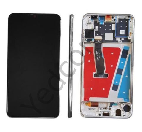 Huawei P30 Lite 48MP Çıtalı Gümüş Lcd Ekran ve Dokunmatik Komple Ekran Yüksek Kalite