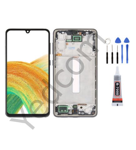 Samsung A33 A336 5G Çıtalı Siyah Ekran Lcd Dokunmatik Tamir Seti Beraber