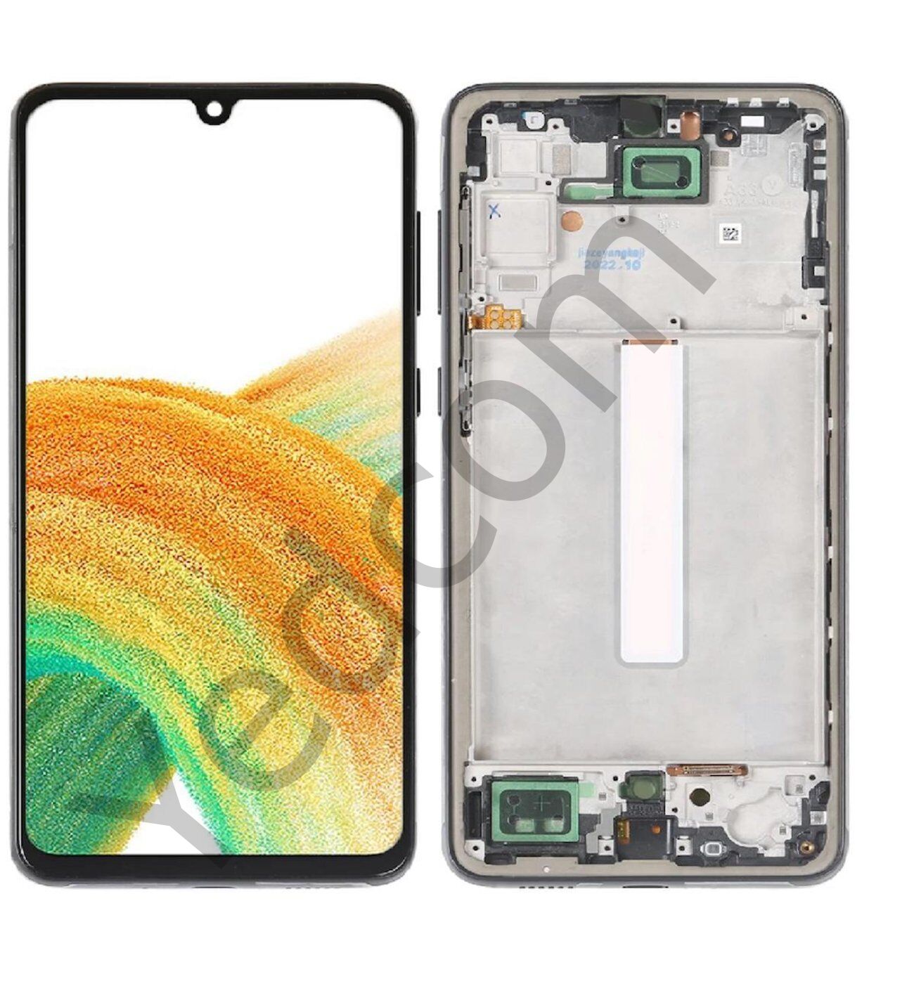 Samsung A33 A336 5G Çıtalı Siyah Lcd Ekran ve Dokunmatik Komple Ekran Yüksek Kalite