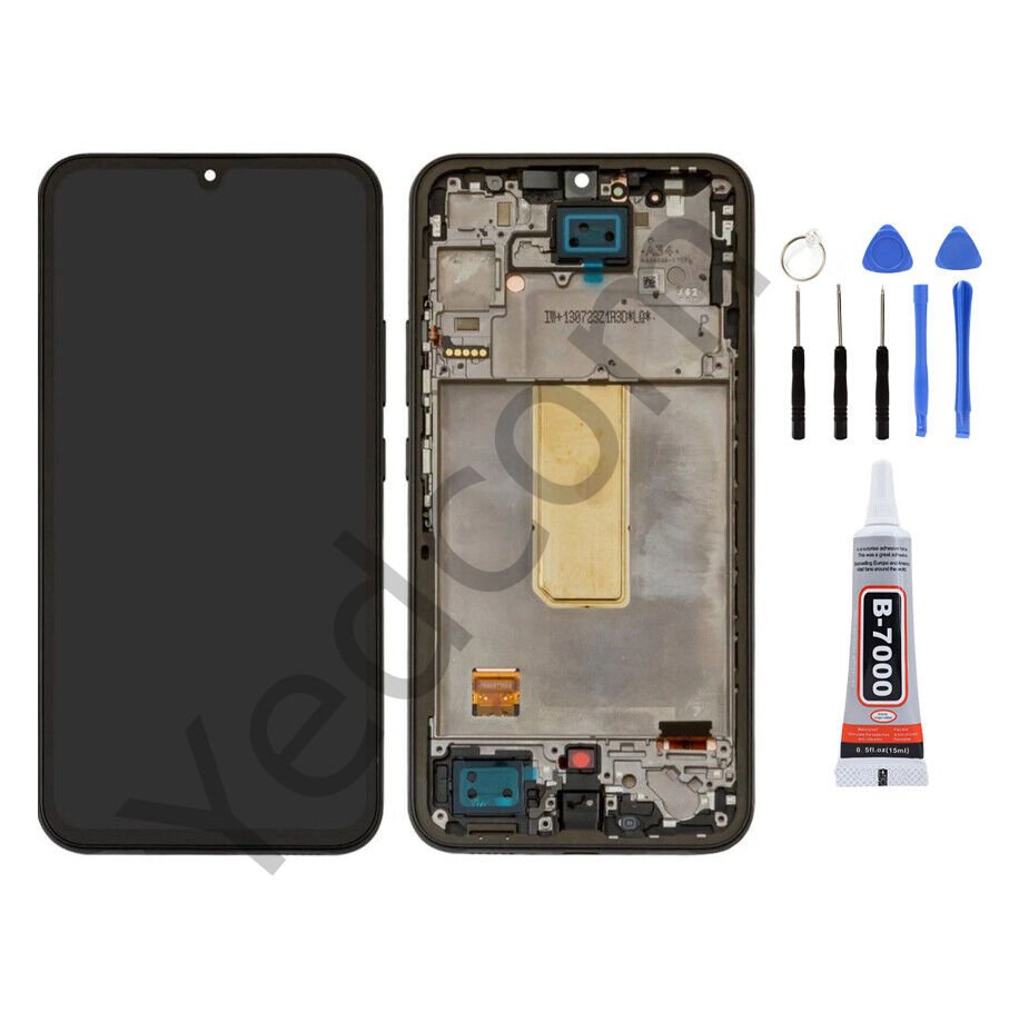 Samsung A34 A346 5G Çıtalı Siyah Ekran Lcd Dokunmatik Tamir Seti Beraber