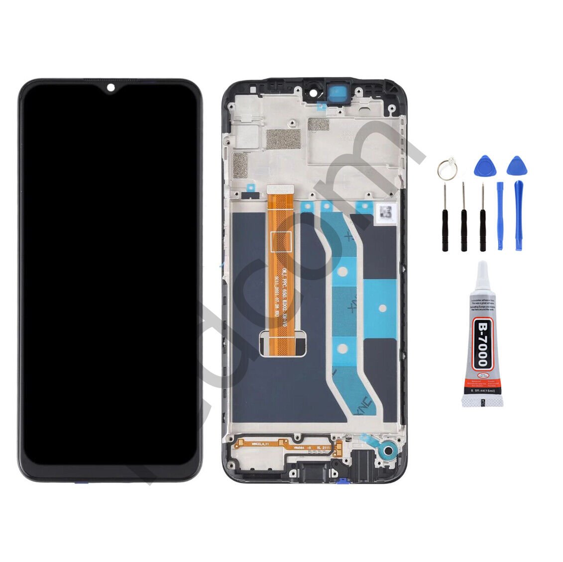 Oppo Realme C12 Çıtalı Ekran Lcd Dokunmatik Tamir Seti Beraber