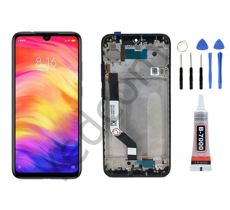 Xiaomi Redmi Note 7 Çıtalı Ekran Lcd Dokunmatik Tamir Seti Beraber
