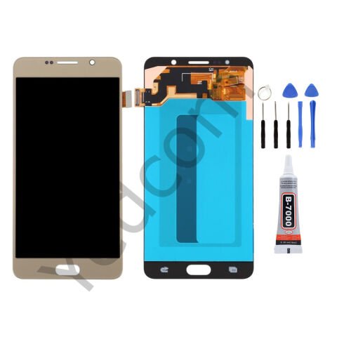 Samsung NOTE 5 Ekran Lcd Dokunmatik Tamir Seti Beraber Gold