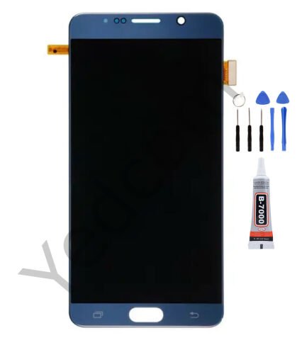 Samsung NOTE 5 Ekran Lcd Dokunmatik Tamir Seti Beraber Mavi