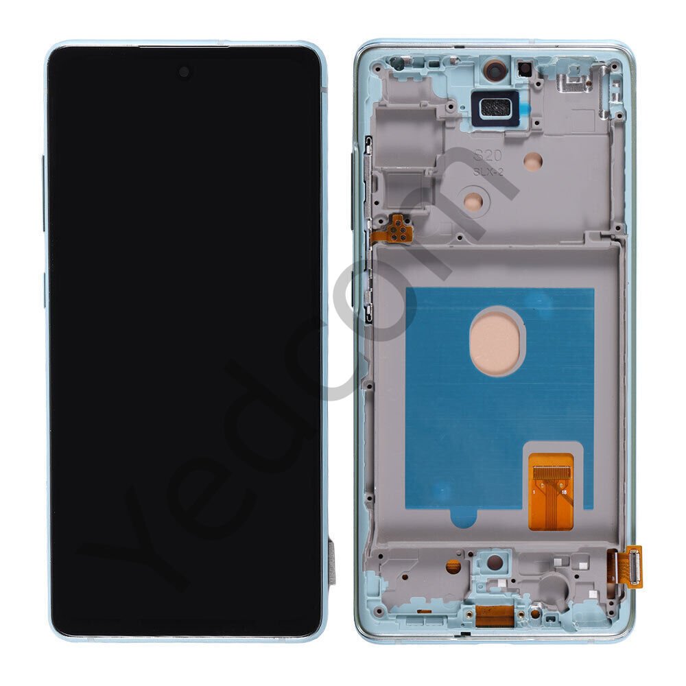 Samsung S20 FE G780 Çıtalı Lcd Ekran ve Dokunmatik Komple Ekran Yüksek Kalite Yeşil