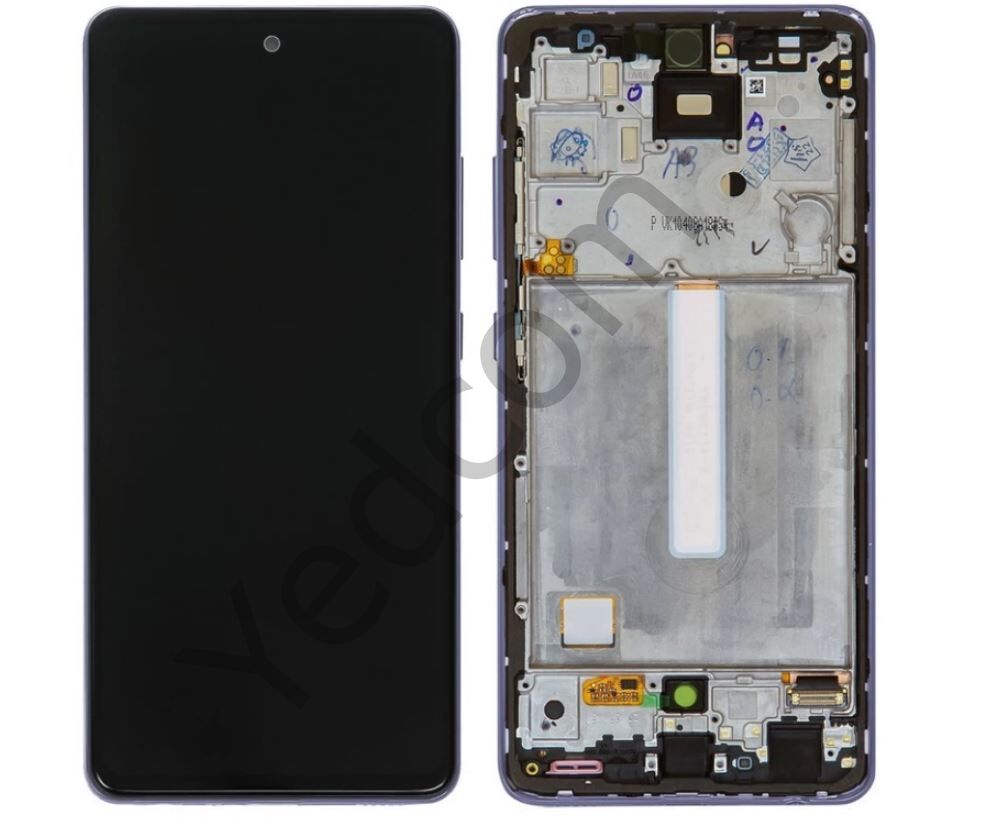 Samsung A52 A525F Çıtalı MAVİ Lcd Ekran ve Dokunmatik Komple Ekran Yüksek Kalite