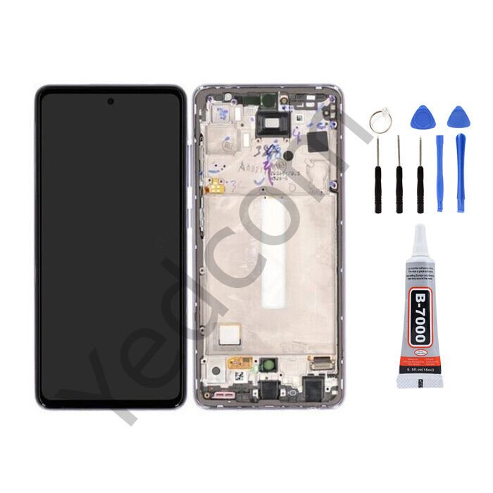 Samsung A52S A528F Çıtalı MAVİ Ekran Lcd Dokunmatik Tamir Seti Beraber