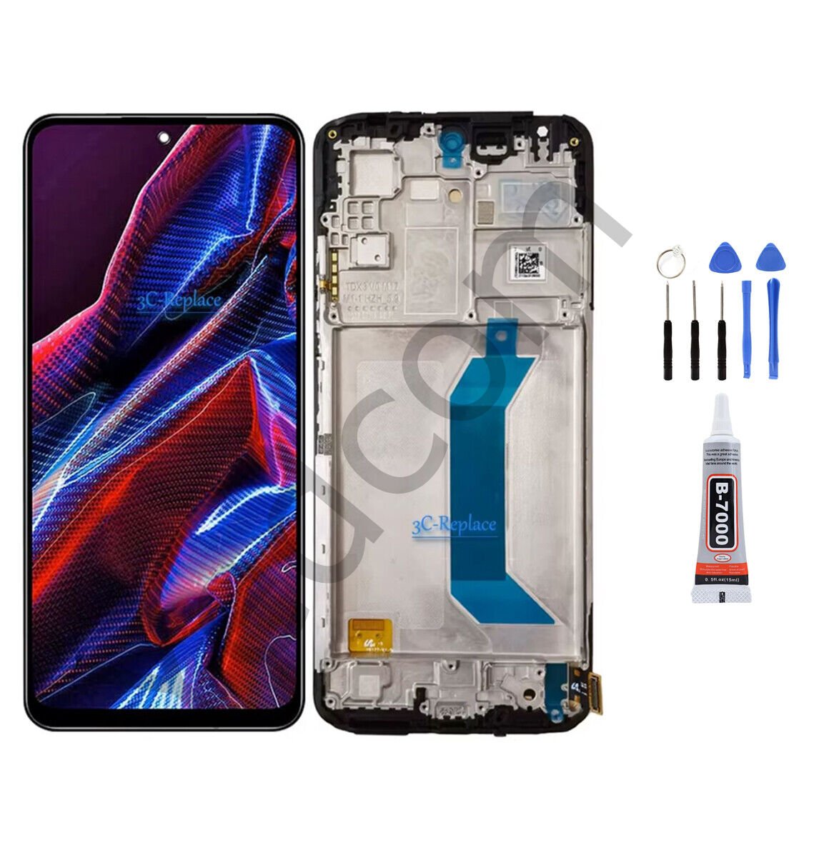 Xiaomi POCO X5 5G Çıtalı Oled Ekran Lcd Dokunmatik Tamir Seti Beraber