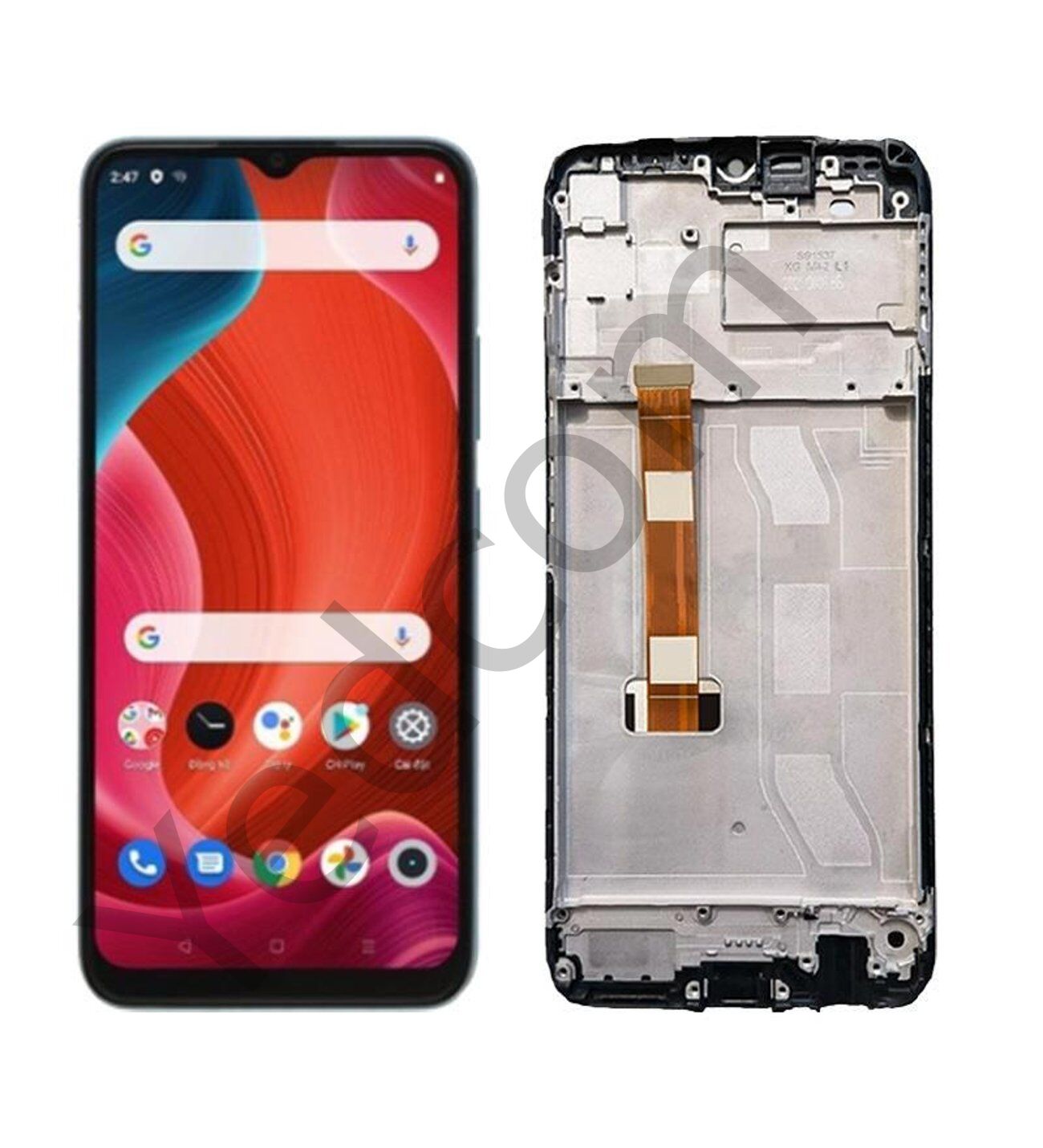 Oppo Realme C25S Çıtalı Lcd Ekran ve Dokunmatik Komple Ekran Yüksek Kalite