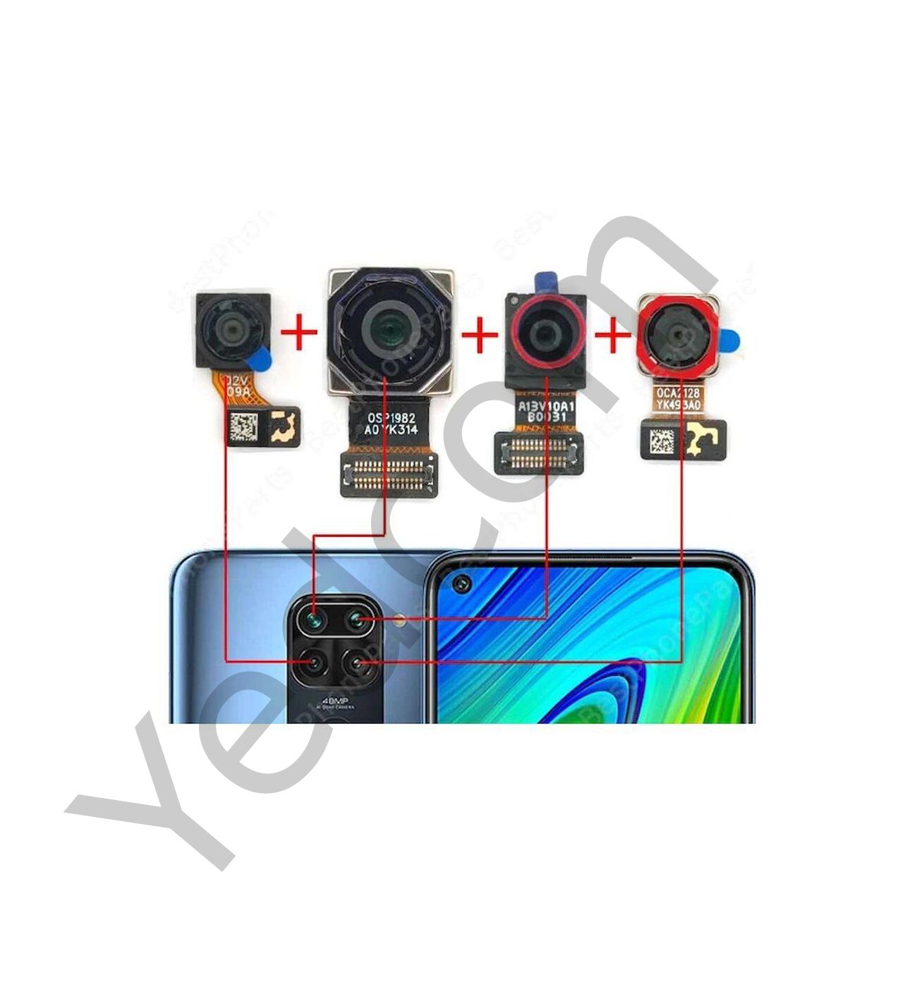 Xiaomi REDMİ NOTE 9 Arka Kamera FULL SET