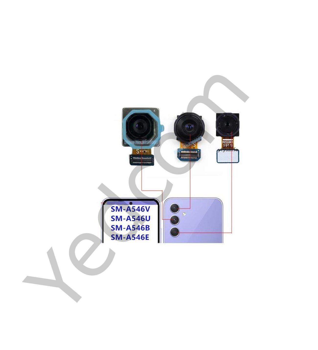 Samsung A54 Arka Kamera FULL SET