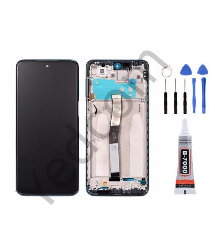 Xiaomi Redmi Note 9 Pro Çıtalı Koyu Gri Ekran Lcd Dokunmatik Tamir Seti Beraber