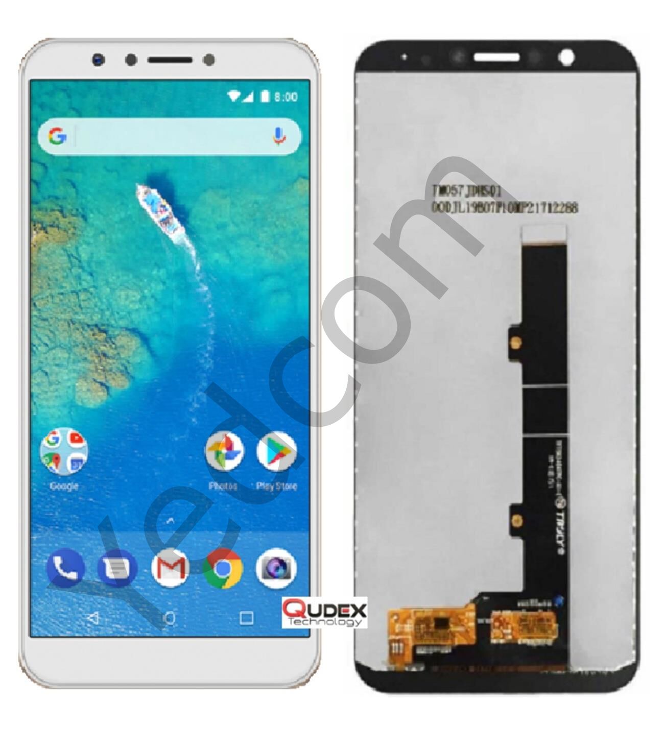 General Mobile Gm8 Lcd Ekran ve Dokunmatik Komple Ekran Yüksek Kalite Beyaz