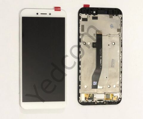 General Mobile Gm8 Go Çıtalı Lcd Ekran ve Dokunmatik Komple Ekran Yüksek Kalite Beyaz